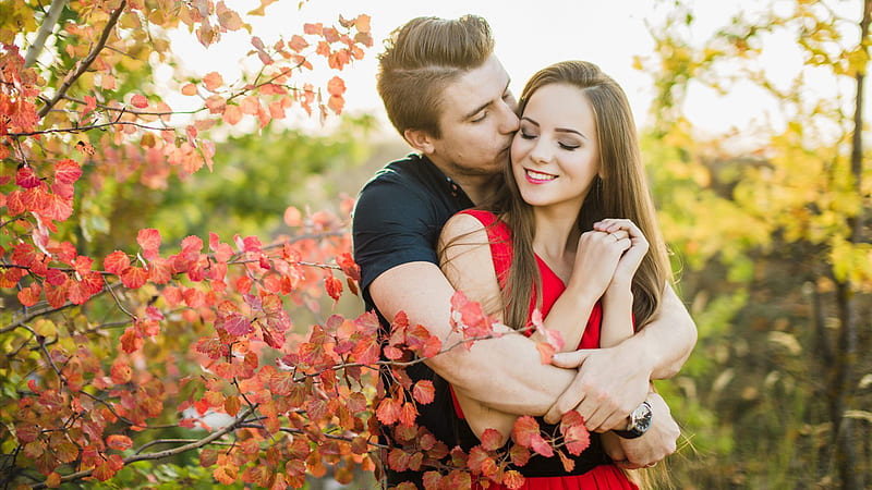 Couple Standing In Blur Green Leaves Background Couple, HD wallpaper |  Peakpx