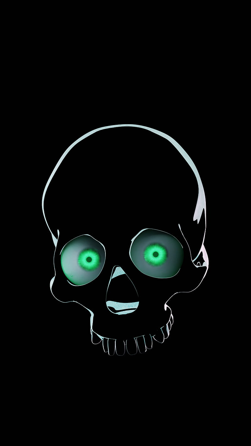 GreenSkull, Ancient, black, bones, dark, dead, death, eyes, funny, green,  halloween, HD phone wallpaper | Peakpx