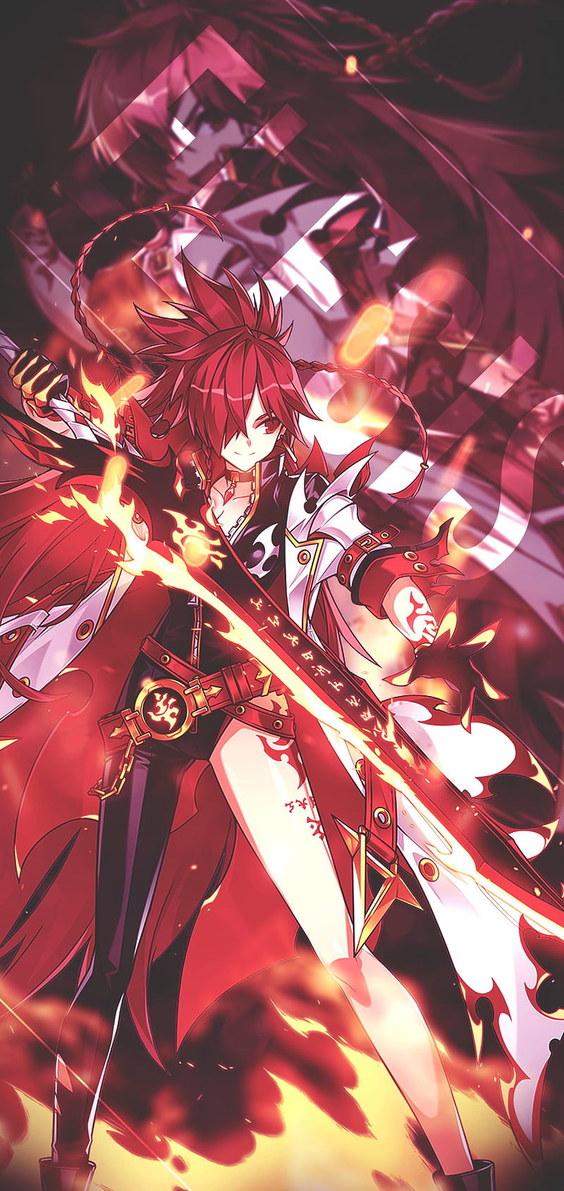 Rysair - FLAME LORD ELESIS! Been meaning to edit a for my girl. ❤️ Retweets go a long way! DL: #Elsword / Twitter, HD phone wallpaper