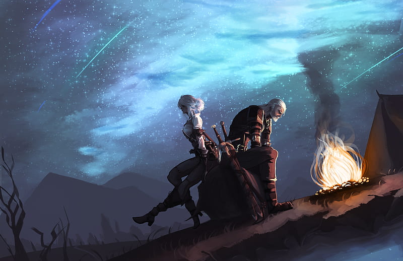 Ciri And Geralt , ciri, geralt-of-rivia, the-witcher-3, games, ps4-games, xbox-games, pc-games, artstation, HD wallpaper
