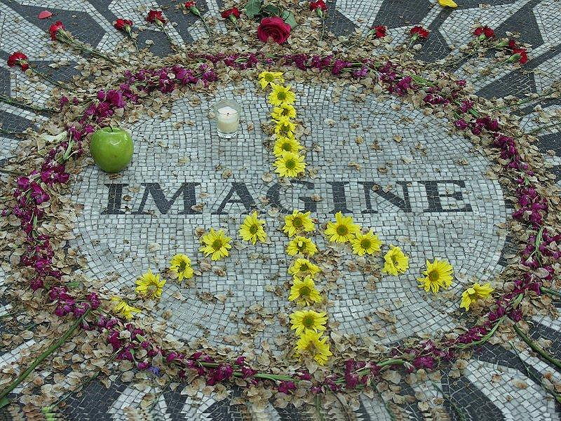 Beatles Imagine, apple, singers, beatles, title, group, song, abstract, imagine, HD wallpaper