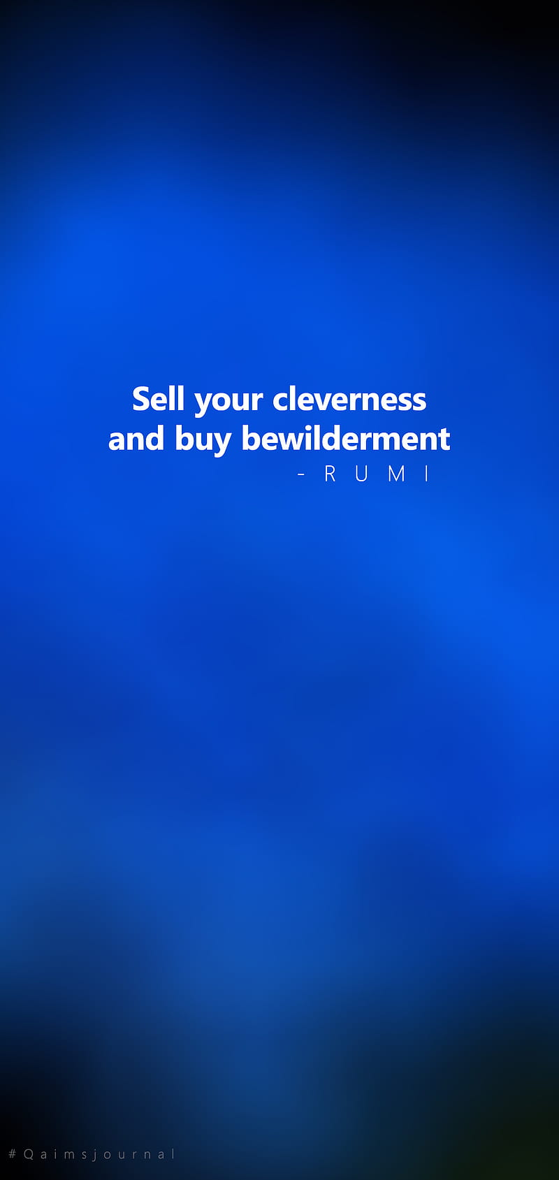Rumi quotes-01, blue, blur, dark, qaimali baloch, quotes, redmi, rumi, sayings, simple, HD phone wallpaper