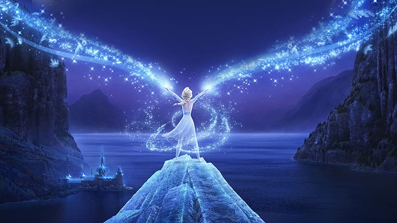 Frozen 2 19 Elsa Luminos Snow Queen Frozen 2 Winter Disney Blue Iarna Hd Wallpaper Peakpx