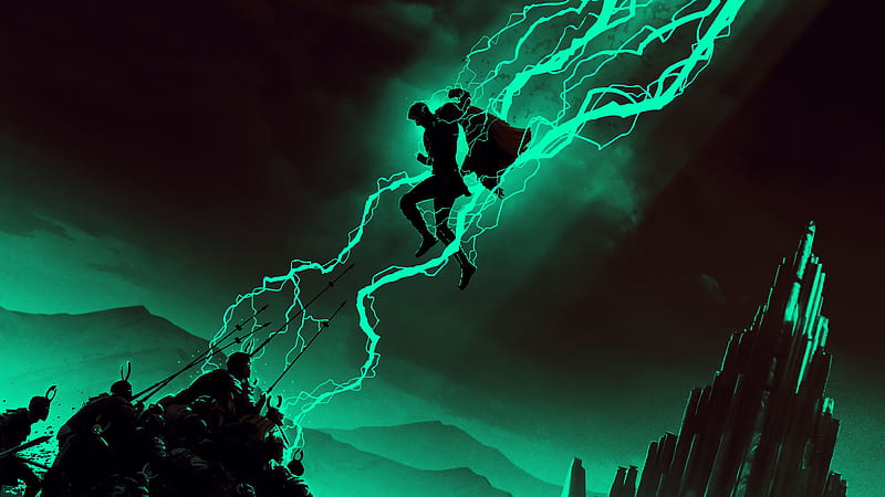 Thor Minimalist Lightning, HD wallpaper