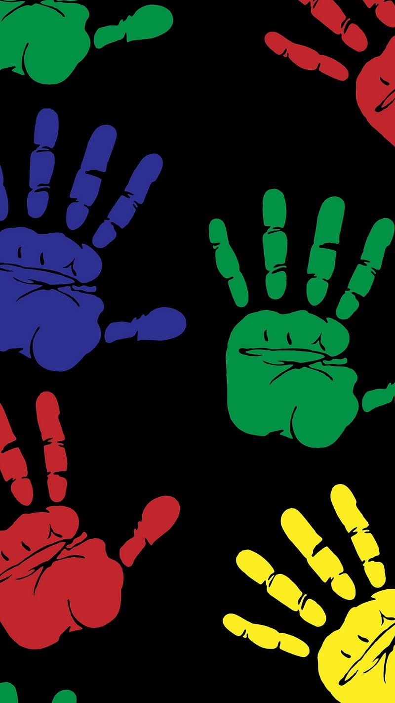 Hands Color Art , hands color art, desenho, background, HD phone wallpaper