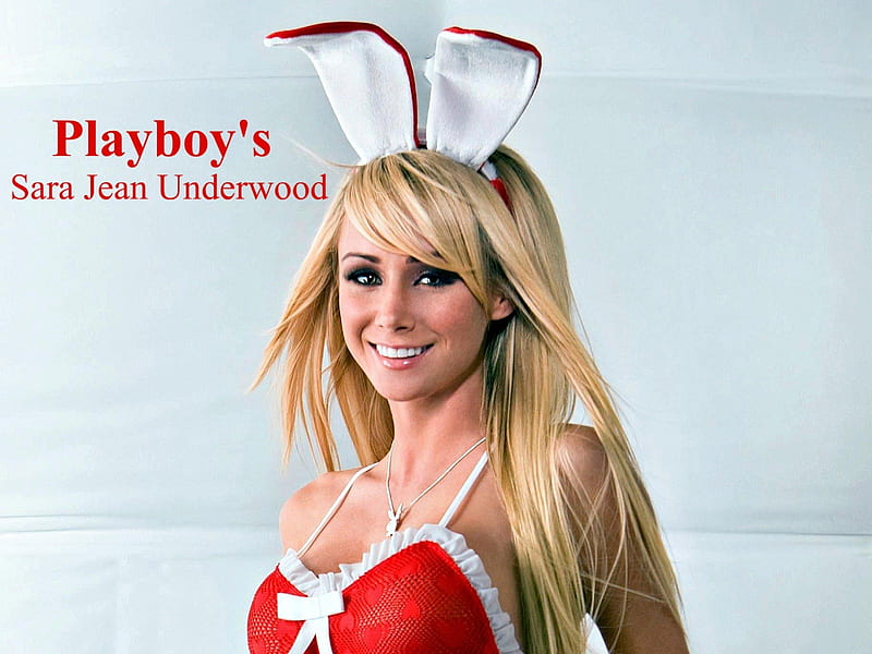 Sara Jean Underwood, Model, Blond, Bunny ears, Playboy, HD wallpaper