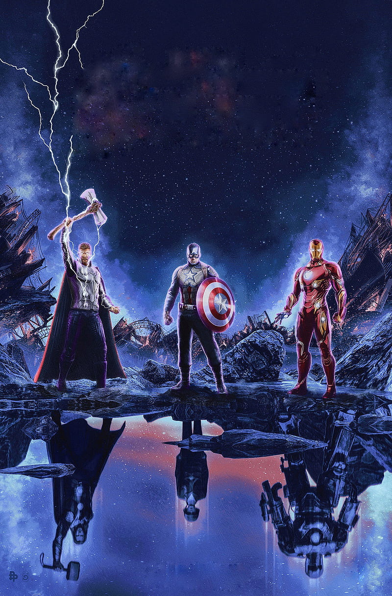 Avengers End game, avengers, captain america, iron, ironman, marvel, thor, HD phone wallpaper