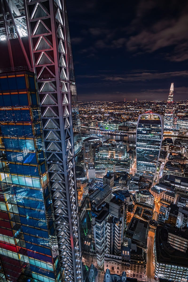 night city, buildings, architecture, skyscrapers, london, HD phone wallpaper