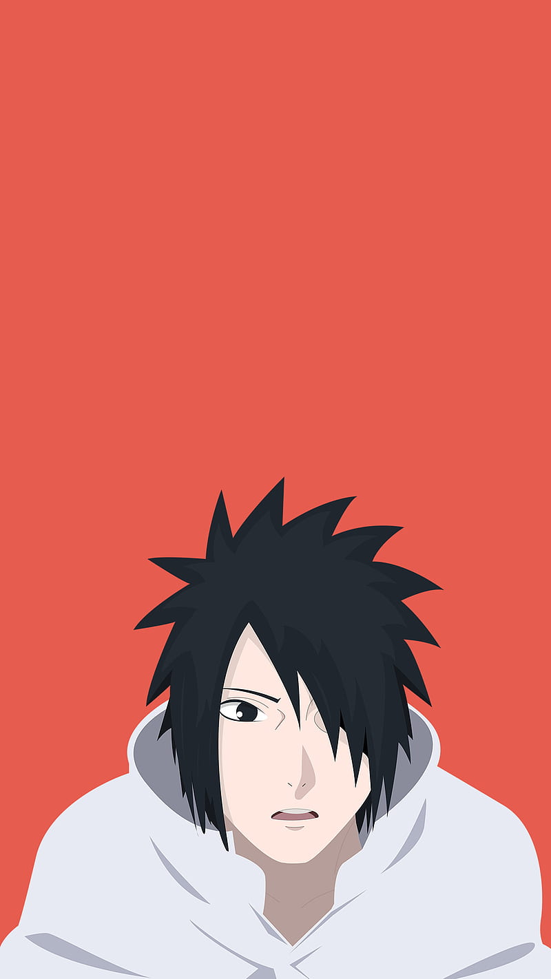 Sasuke Uchiha, 2018, boruto, flat, minimal, naruto, red, sasuke, uchiha, HD phone wallpaper
