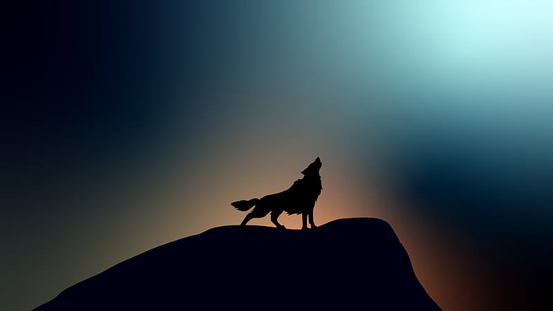 Wolf Howling, artist, artwork, wolf, HD wallpaper | Peakpx