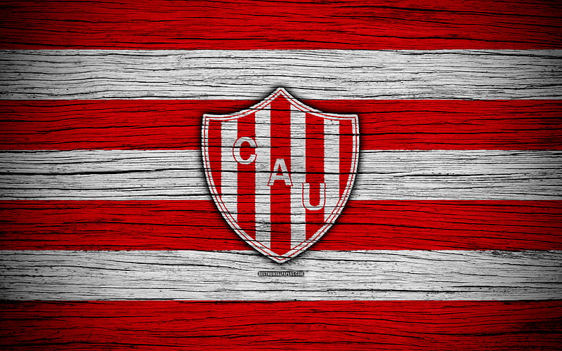 Union de Santa Fe Superliga, logo, AAAJ, Argentina, soccer, Union de Santa Fe FC, football club, wooden texture, FC Union de Santa Fe, HD wallpaper