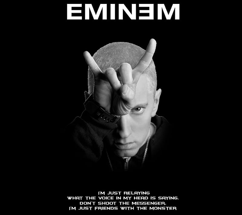 Eminem Monster , lp, lyrics, marshall, music, HD wallpaper