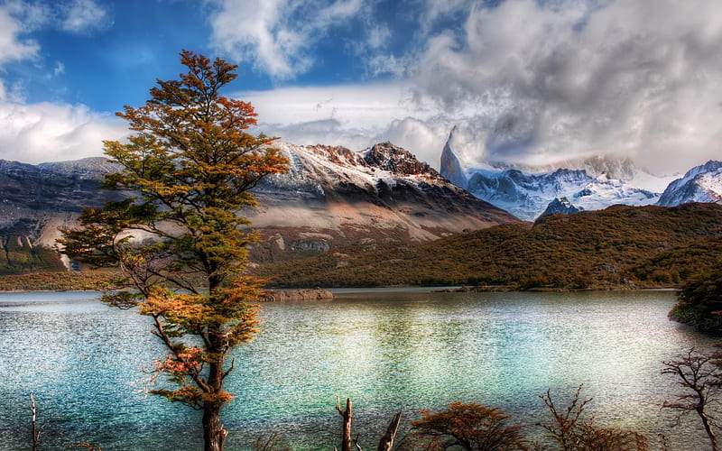 emerald lake in the andes-Travel graphy, HD wallpaper