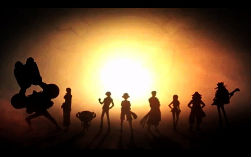 Silhouette, Roronoa Zoro, Anime, Tony Tony Chopper, Monkey D Luffy, Manga, Brook, Franky, Sanji, Usopp, Nami, One Piece, Nico Robin, Straw Hat Pirates, HD wallpaper