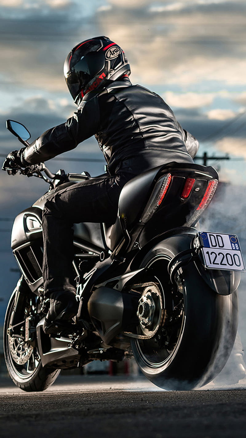 Ducati Diavel, bike, burnout, power, speed, HD phone wallpaper
