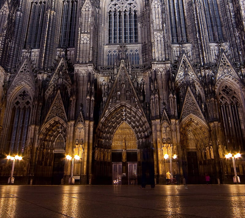 Cologne Cathedral, biulding, cathedral, cologne, dark, eerie, european, germany, gothic, mid-evil, HD wallpaper