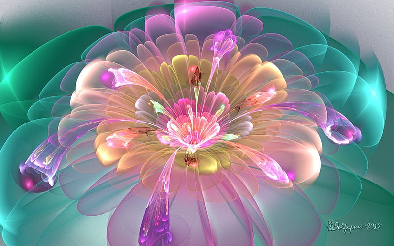 ✰Transparency in the Spring✰, pretty, wonderful, chic, creations, sweet, sparkle, splendor, love, flowers, pollen, lovely, abstract, Spring Bloom, cute, cool, splendidly, blossoms, colorful, glow, dazzling, Wolfepaw, bonito, digital art, leaves, green, fractal art, pink, gorgeous, amazing, transparent, colors, raw fractals, magical, petals, HD wallpaper