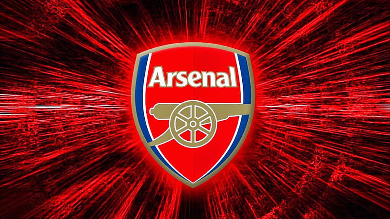 Arsenal Logo In Red Lines Background Arsenal, HD wallpaper