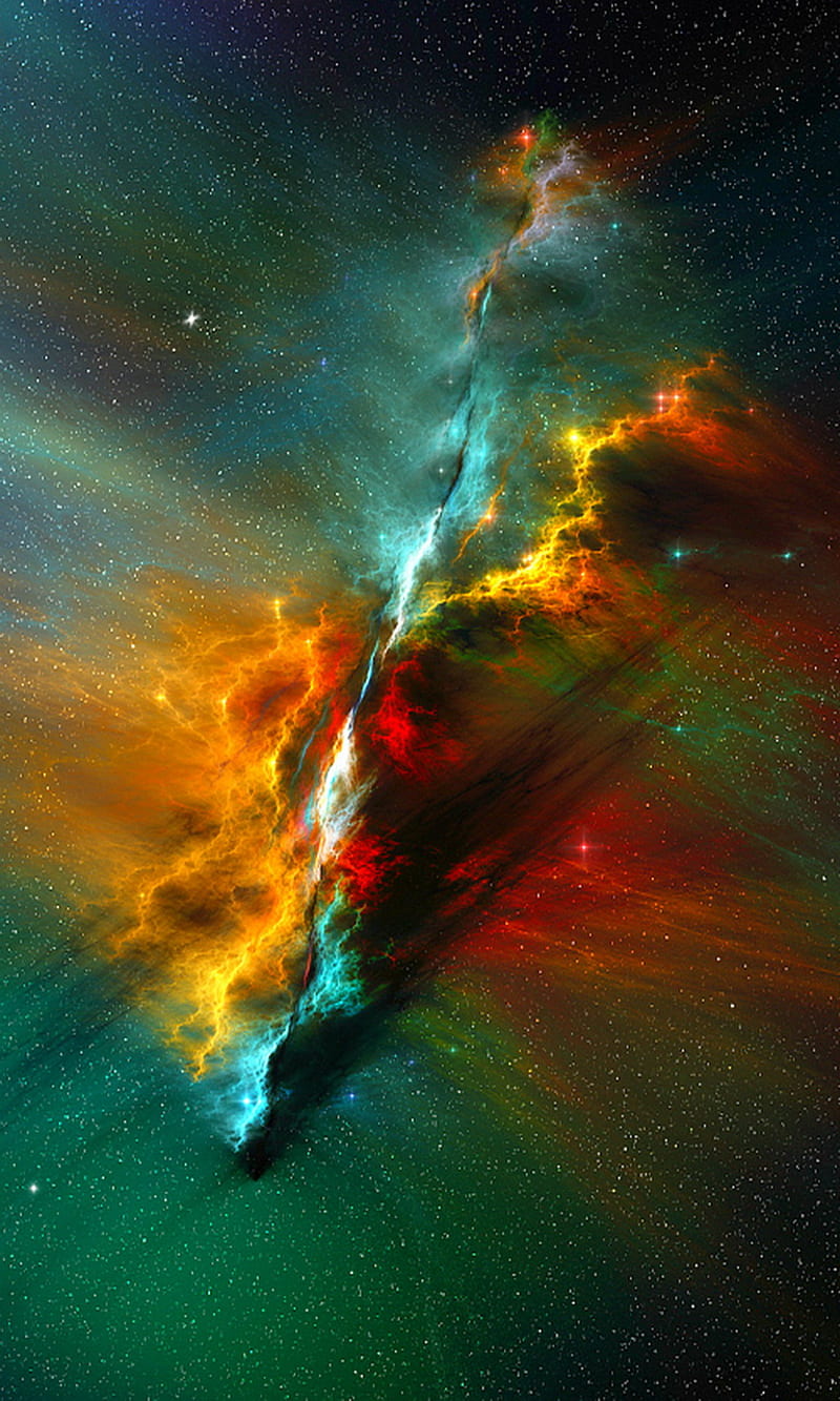 Serenity Nebula, colorful, sky, HD phone wallpaper