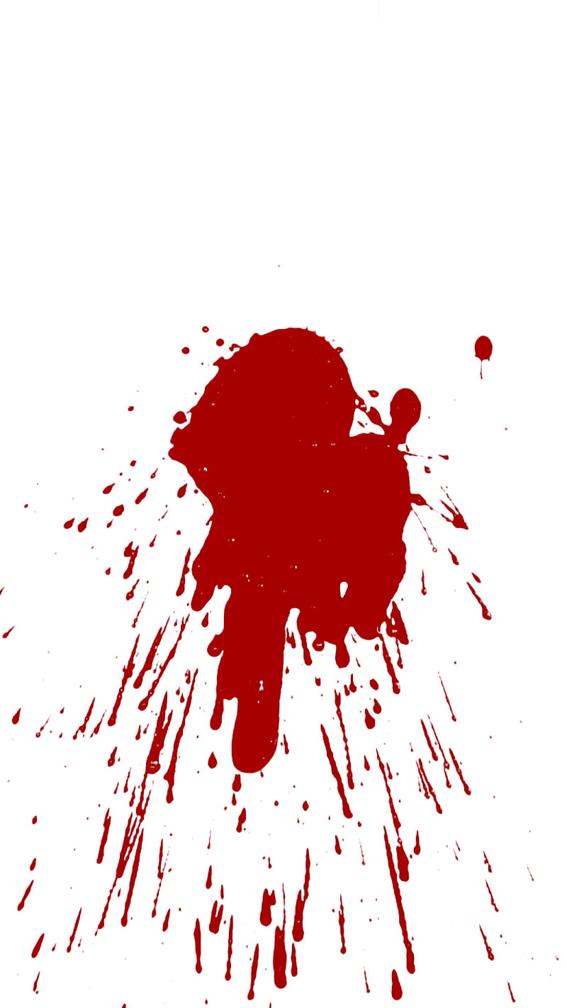 Red Blood Splat, bad, halloween, horror, minimal, scary, splatter, white, HD phone wallpaper