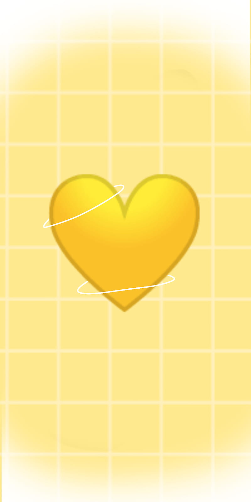 Yellow heart, aesthetic, cute, emoji, love, HD phone wallpaper
