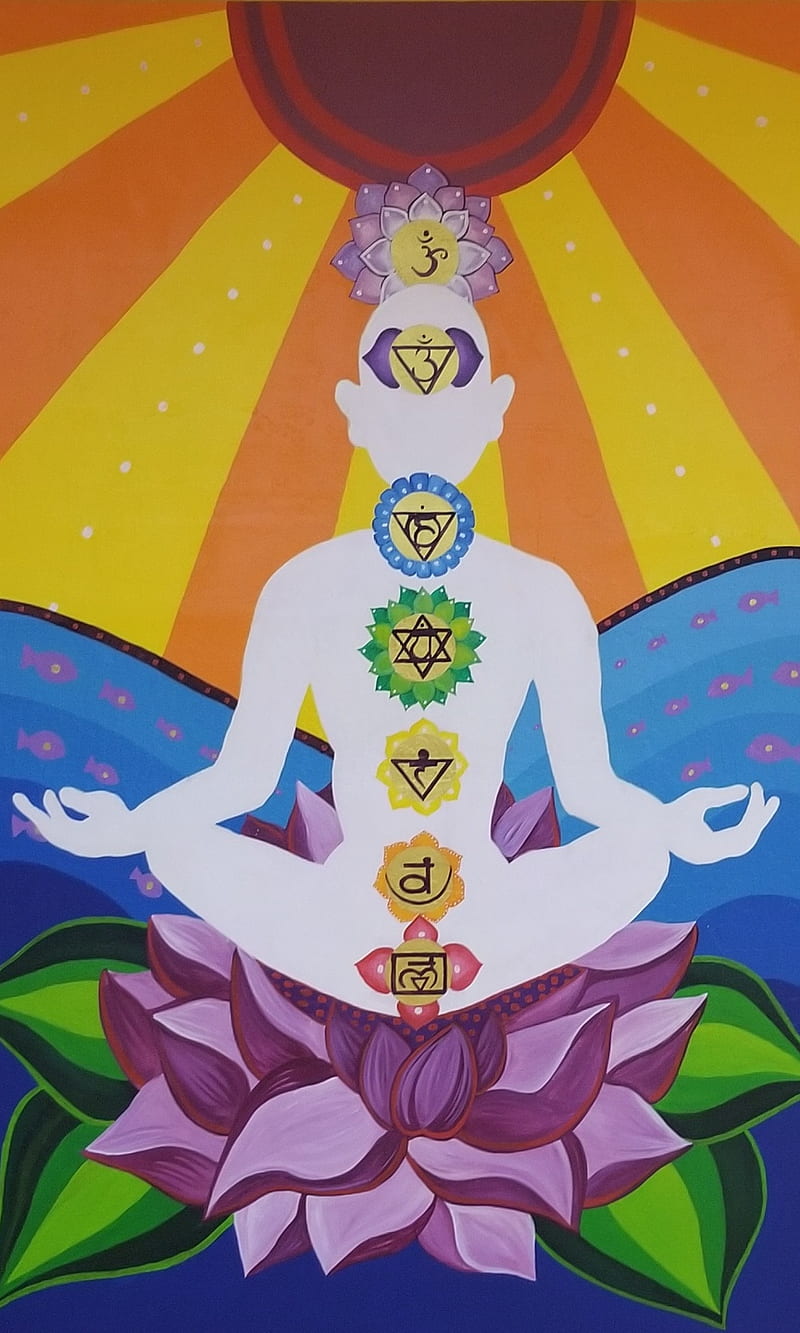 Chakras, buddha, buddhism, chakra, enlightened, lotus, meditation, yoga, yogi, HD phone wallpaper