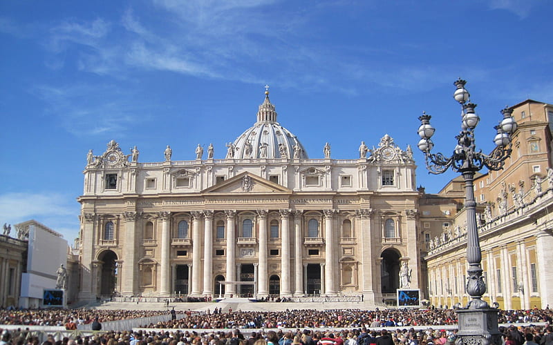 St. Peter in Vatican Rome, religious, architecture, sky, church, HD wallpaper