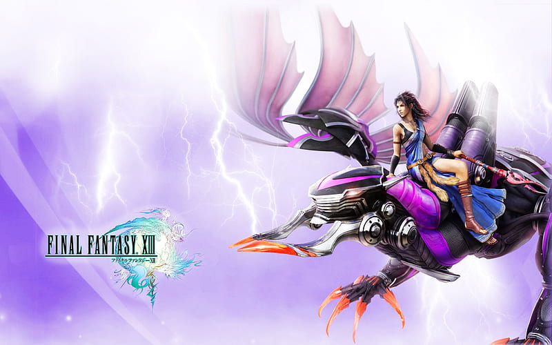 FF 13, fighter, video game, game, ff13, women, fantasy, rider, final fantasy xiii, anime, final fantasy, dream, pink, fairy, art, angel, ff, horse, abstract, 3d, girl, HD wallpaper