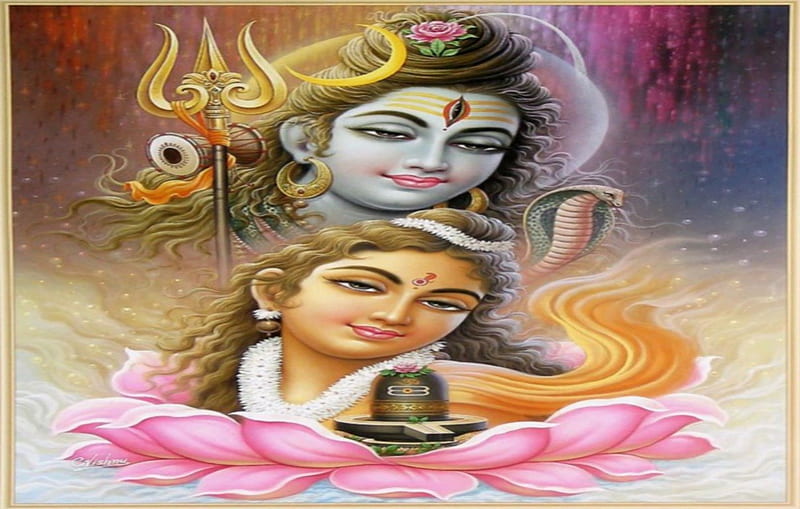 Shiva and Parvati , barath varsha, idols, kailash, shiva, hinduism, parvati, lord, india, himalaya, supreme, hindu, abode, god, kalais, HD wallpaper
