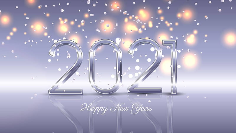 happy new year, welcome 2021, digital art, HD wallpaper