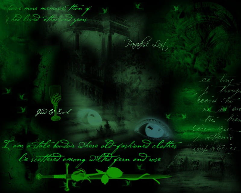 1920x1080px, 1080P free download | Green Gothic Dream, goth, forest