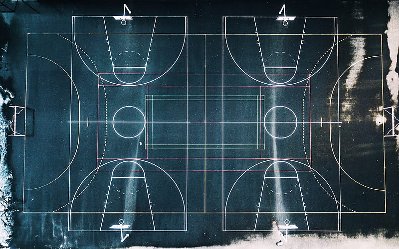 basketball stadium playground, basketball, sports ground, HD wallpaper
