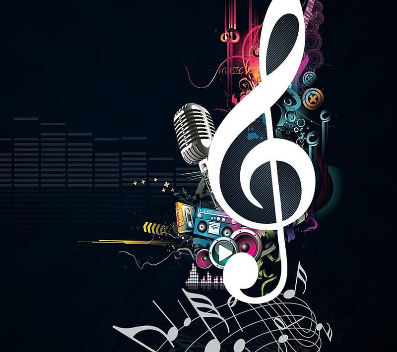 Note, abstract, music, HD wallpaper