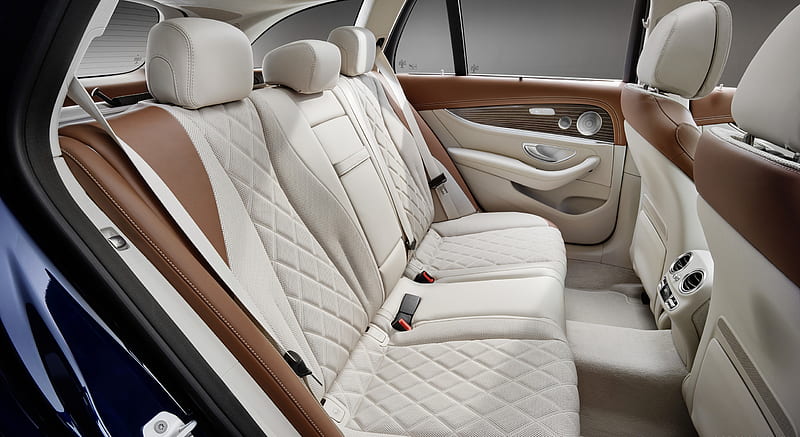 2017 Mercedes-Benz E-Class Estate Exclusive Line - Macchiato Beige / Saddle Brown - Interior, Rear Seats , car, HD wallpaper