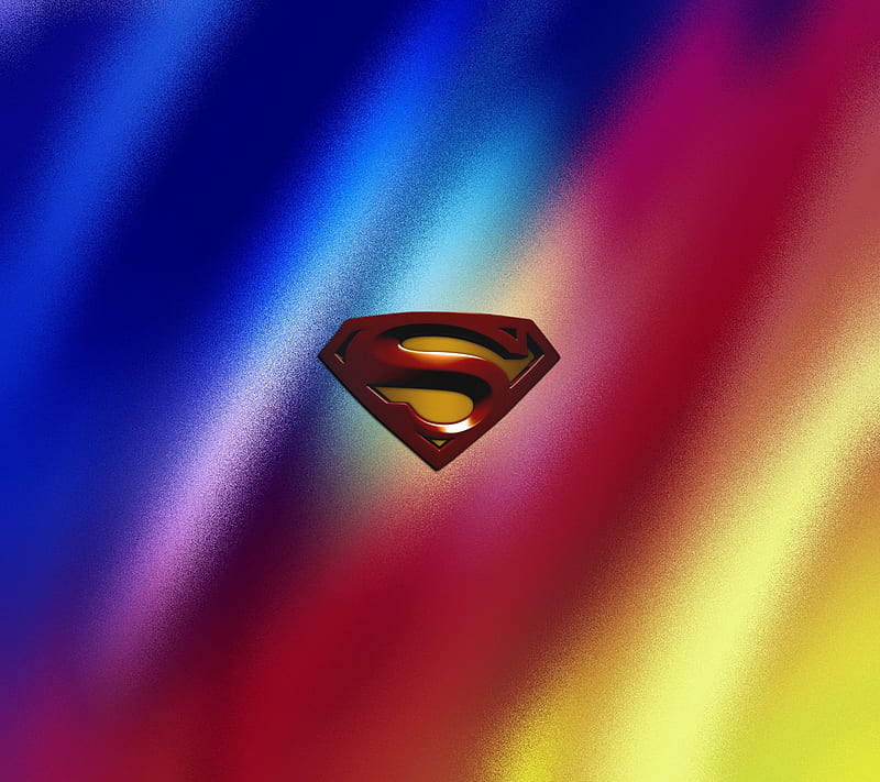 superman, colors, frosted, glass, logo, HD wallpaper