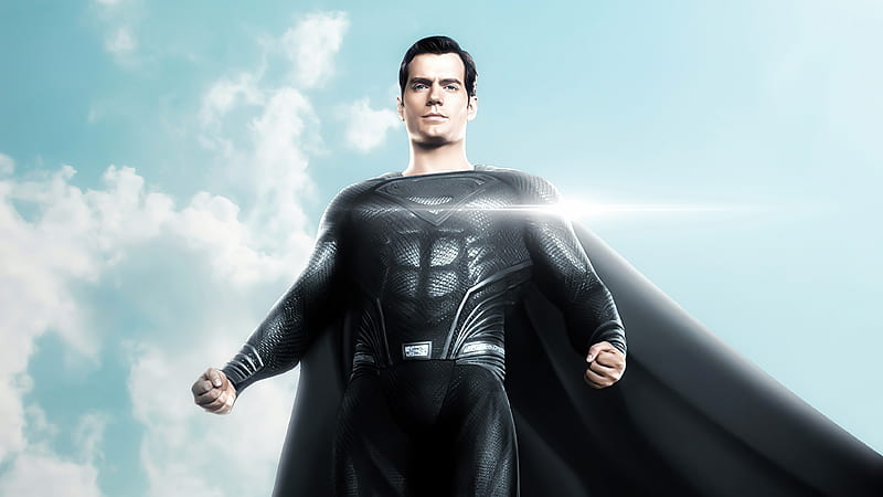Black Superman Henry Cavill, superman, superman, artwork, artist, artstation, HD wallpaper