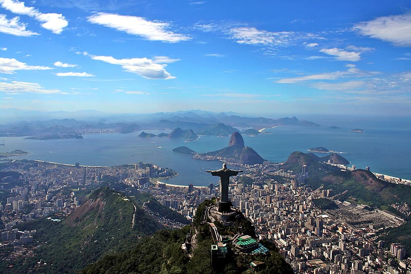 Cities, City, Cityscape, Rio De Janeiro, Brazil, , Christ The Redeemer, HD wallpaper