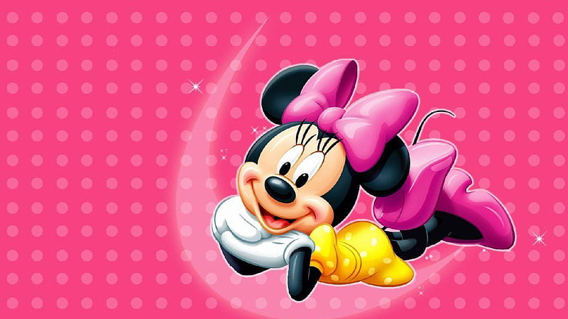 Minnie Mouse With Background Of Pink And White Circles Minnie Mouse, HD  wallpaper | Peakpx