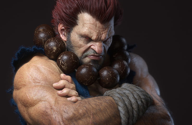 Street fighter, akuma, 3d art, Games, HD wallpaper