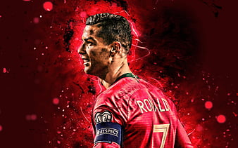 Cristiano Ronaldo, CR7, Portugal national football team, red stone ...