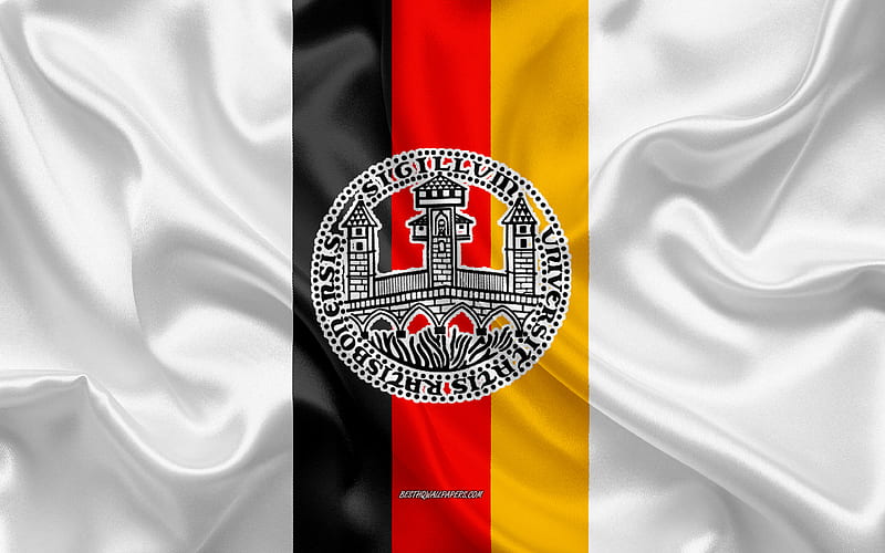University of Regensburg Emblem, German Flag, University of Regensburg logo, Regensburg, Germany, University of Regensburg, HD wallpaper