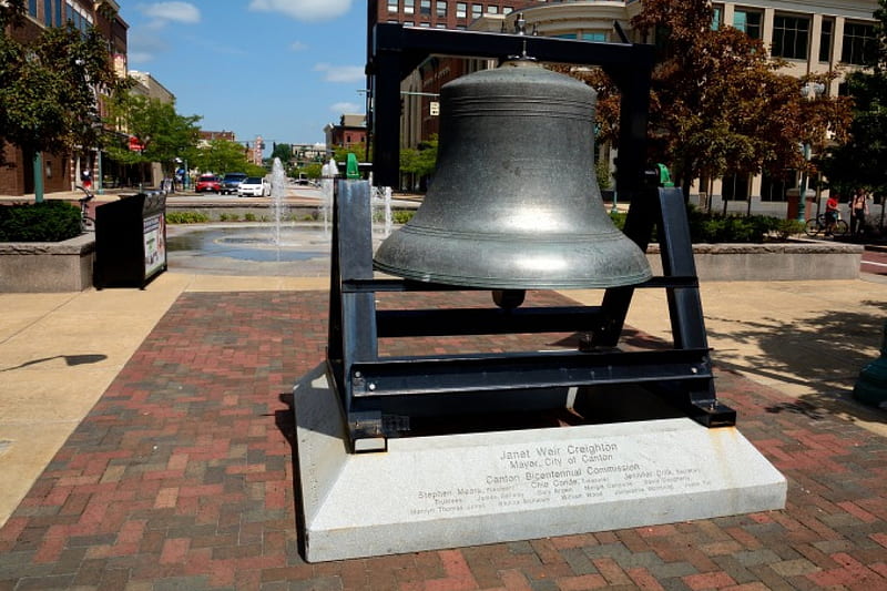 Bicentennial Bell, big bell, canton ohio, bell, memorial bell, HD wallpaper