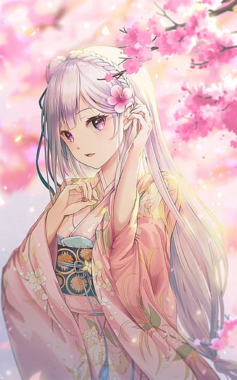 HD wallpaper: anime, anime girl, anime art, cat, cherry blossom, pink |  Wallpaper Flare