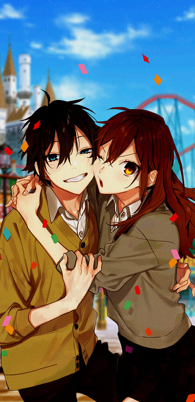 Anime Couple, cute, awe, boy and girl, HD wallpaper | Peakpx