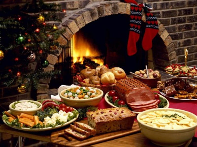 Christmas dinner!, dinner, holiday, christmas, love, HD wallpaper