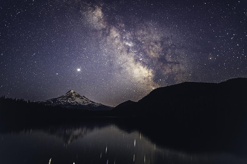 Lost Lake Milky Way Time Lapse , lake, milky-way, nature, HD wallpaper