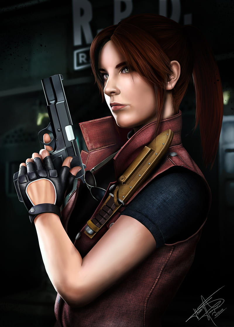 Claire redfield, high resolution, detailed digital art, realistic