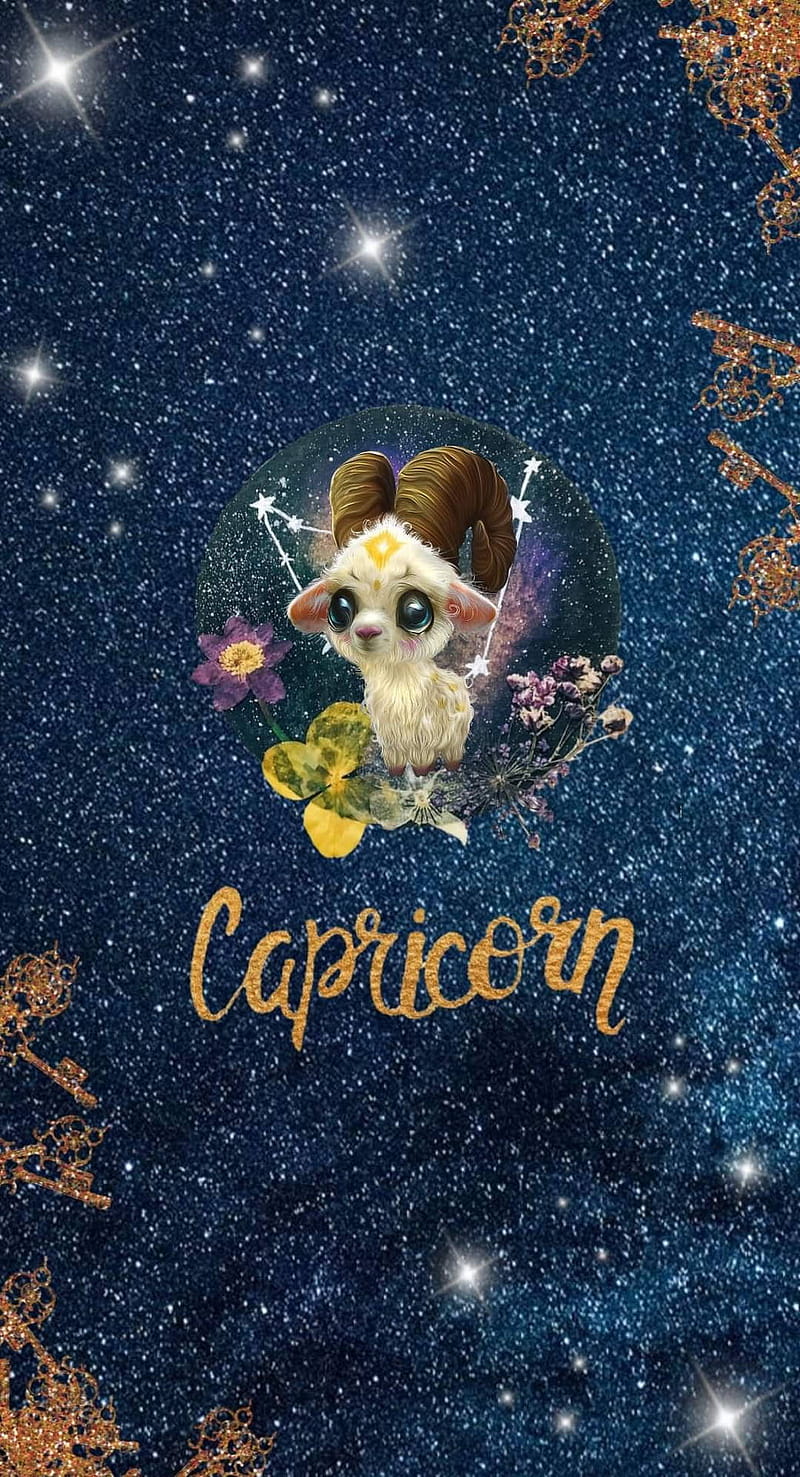 Cute Capricorn Goat, Capricorn Constellation, HD phone wallpaper