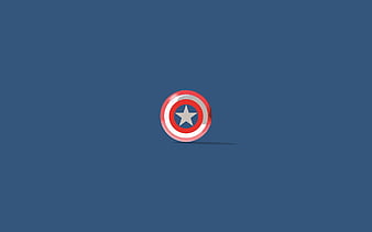 Captain America, minimal, superheroes, logo, Captain America Shield, HD wallpaper