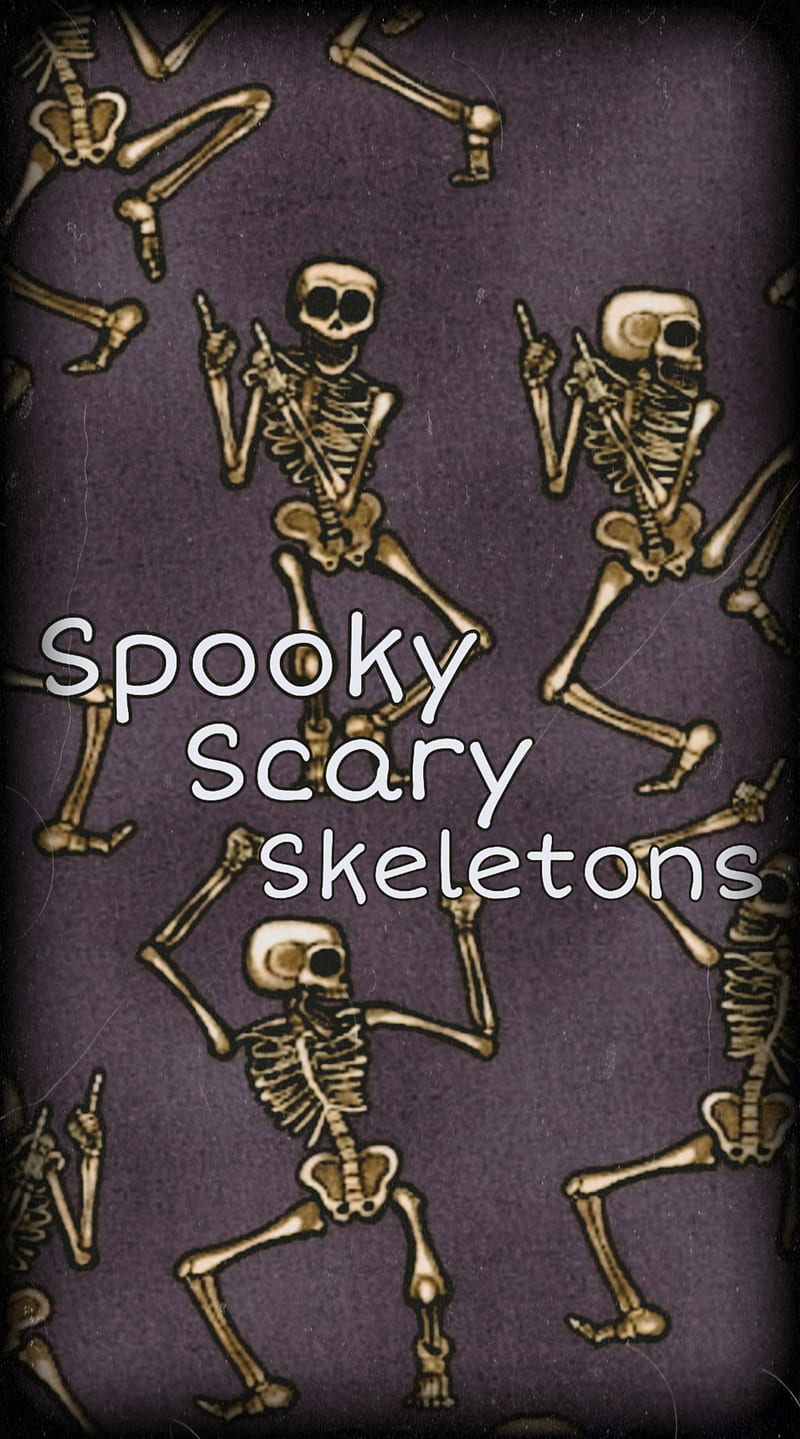 Halloween , aesthetic, cute, halloween aesthetic, purple, scary, skeletons, spooky, HD phone wallpaper